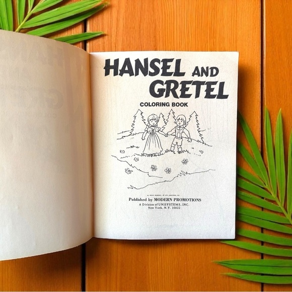 VINTAGE 1970 Hansel and Gretel Coloring Book – Modern Promotions – Unused - Picture 3 of 7
